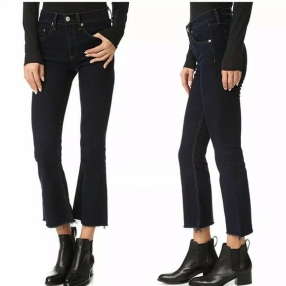 rag & bone Denim - Rag & Bone 10 Inch Crop Flare in Dune